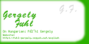 gergely fuhl business card